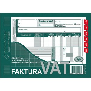 Druk "Faktura VAT Brutto" A5 pełna MICHALCZYK I PROKOP/143-3E/