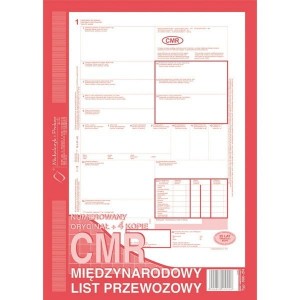 Druk "CMR" numerowane 5 kopii A4 MICHALCZYK I PROKOP /800-3N/