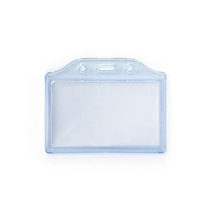 Etui na dwie karty PVC poziome miękkie 2K-H niebieskie transparentne ARGO /601305/