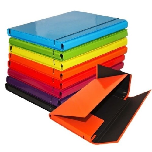 Teczka skrzydłowa z gumką 3 cm Barbara czerwona.jpg