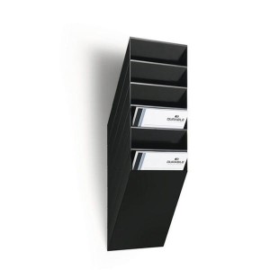 Zestaw 6 pojemników pionowych na dokumenty DURABLE FLEXIBOXX A4 czarny /1709760060 /