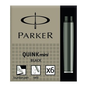 Nabój PARKER zmywalny mini czarny 6 sztuk