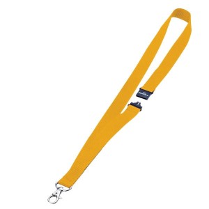 Smycz do identyfikatorów DURABLE z zapięciem zabezpieczającym i karabińczykiem 20mm żółta 10 sztuk / 813704/