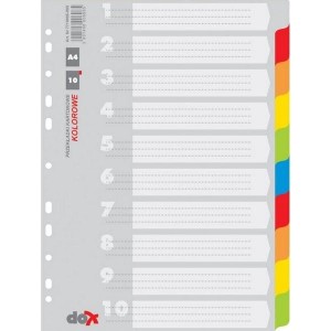 Przekładki Office Products, karton, A4, 227x297mm, 10 kart /21071021-99/