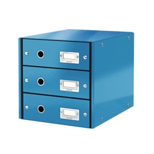 Pojemnik LEITZ WOW CS z 3 szufladami niebieski /60480036/