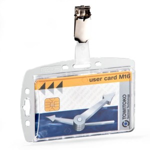 Etui z akrylu do kart z klipem 54x85mm 25 sztuk /800519/