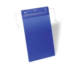 Kieszeń magazynowa z uchwytami z drutu  A4 pionowa DURABLE niebieska 50szt. /1753 07/