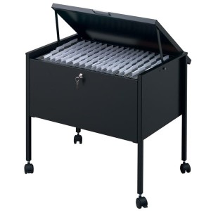 Wózek na teczki zawieszkowe ECONOMY TOP na 80 teczek A4 czarny /309801/