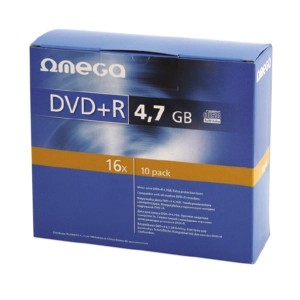 Płyta DVD+R 4,7gb x16 OMEGA slim case 1szt -omd16s+-