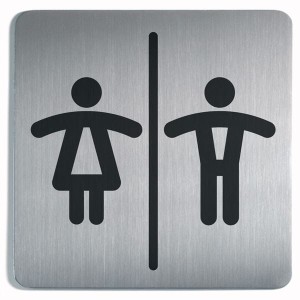Piktogram kwadratowy toaleta damska i męska DURABLE 150x150 mm /495823/