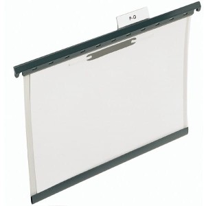 Teczka płaska z mechanizmem skoroszytowym zawieszana wykonana z PP szara /256510/