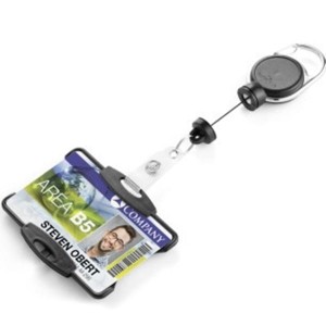 Etui na kartę 54x87mm DURABLE z mechanizmem ściągającym JOJO EXTRA STRONG czarne 1szt. /868901/