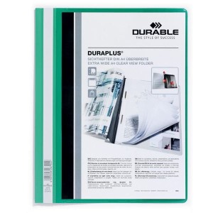 Skoroszyt prezentacyjny DURAPLUS zielony A4 /257905/