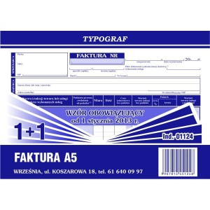 Druk "Faktura VAT Netto" A5 1124 TYPOGRAF /01124/