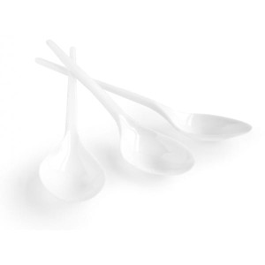 Sztućce plastikowe łyżki 17cm wielokrotnego użytku OFFICE PRODUCTS białe 100szt. /24016715-14/
