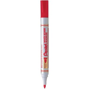 Marker suchościeralny i do flipchartu PENTEL mw85 czerwony