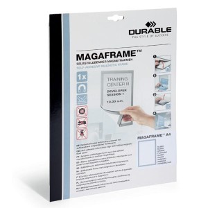 Ramka magnetyczna samoprzylepna DURAFRAME A4 z uchylną przednią stroną op. 1 szt. srebrna /489923/