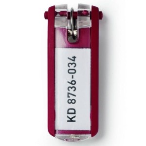 Zawieszka do kluczy DURABLE czerwona 6 sztuk /195703/