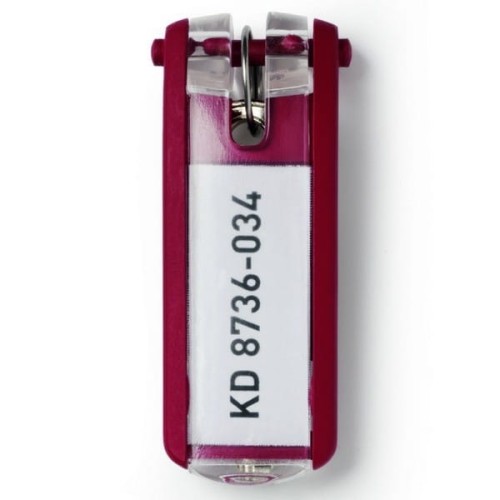 Zawieszka do kluczy DURABLE czerwona 6 sztuk .jpg