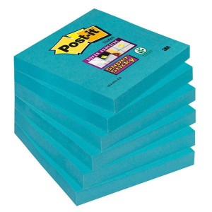 Notes samoprzylepny 76x76 mm 90 kartek 654-6ss-eb elektryzujący błękit 3M POST-IT Super Sticky /3M-70005198133/