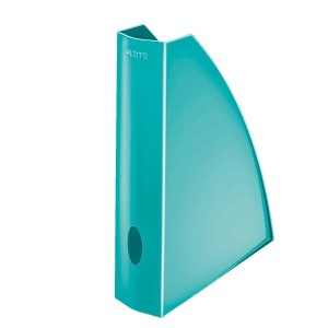 Pojemnik na czasopisma/ katalogi plastikowy 73x312x258mm Leitz Wow metaliczny turkusowy /52771051/