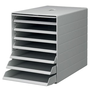 Pojemnik z 7 szufladami A4 IDEALBOX PLUS z osłoną szary /1712001050/