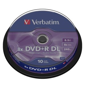 Płyta DVD+R 8,5gb x8 VERBATIM double layer cake 10szt -43666-