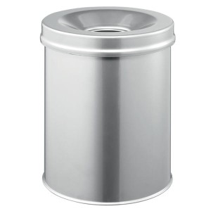 Kosz na śmieci okrągły 15l SAFE srebrny /330523/