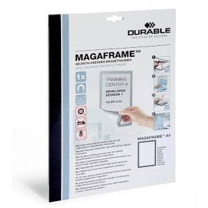 Ramka magnetyczna samoprzylepna DURAFRAME A4 z uchylną przednią stroną op.1 szt czarna /489901/