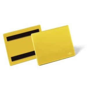 Kieszeń magazynowa magnetyczna A6 pozioma DURABLE żółta 50szt. /1756 04/