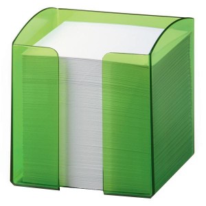 Pojemnik z karteczkami TREND zielony transparentny /170168217/