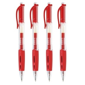 Długopis żelowy automatyczny TOMA TO-077 czerwony