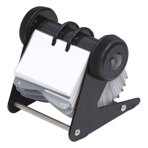 Wizytownik obrotowy DONAU na 400 wizytówek  plastikowy czarny /1394001PL01/