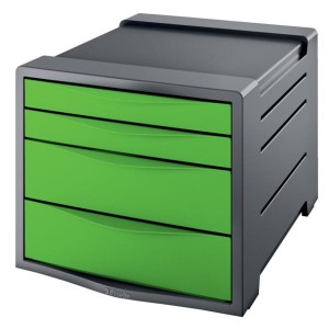 Pojemnik z 4 szufladami ESSELTE Europost VIVIDA czerwony /626499/