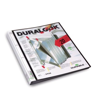Teczka/album ofertowy A4/20 PP DURALOOK PLUS  z kieszonką opisową czarny /243201/