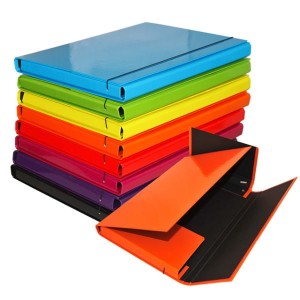 Teczka skrzydłowa BARBARA z gumką 2 cm czarna /1821012/