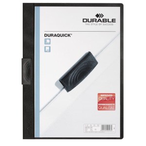 Skoroszyt zaciskowy DURAQUICK 1-20 kartek czarny A4 /227001/